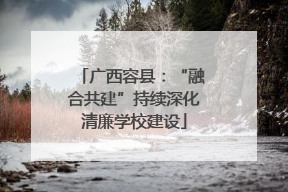 广西容县：“融合共建”持续深化清廉学校建设