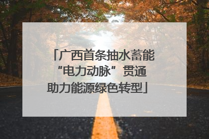 广西首条抽水蓄能“电力动脉”贯通 助力能源绿色转型