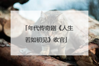年代传奇剧《人生若如初见》收官
