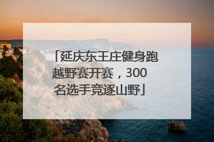 延庆东王庄健身跑越野赛开赛，300名选手竞逐山野