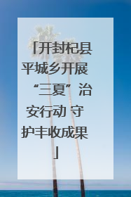 开封杞县平城乡开展“三夏”治安行动 守护丰收成果