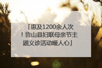 惠及1200余人次！鲁山县妇联母亲节主题义诊活动暖人心