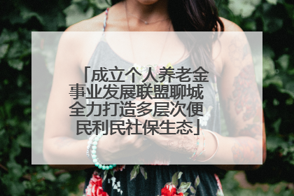 成立个人养老金事业发展联盟聊城全力打造多层次便民利民社保生态