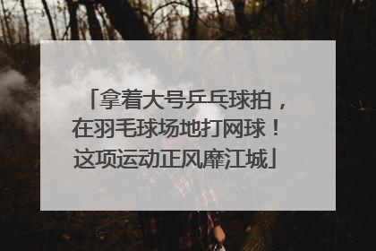 拿着大号乒乓球拍，在羽毛球场地打网球！这项运动正风靡江城