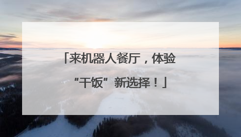 来机器人餐厅，体验“干饭”新选择！