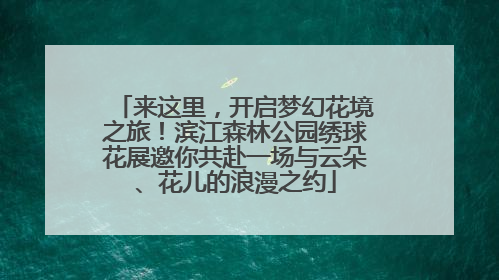 来这里，开启梦幻花境之旅！滨江森林公园绣球花展邀你共赴一场与云朵、花儿的浪漫之约
