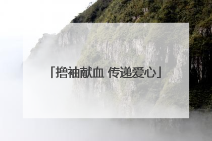 撸袖献血 传递爱心