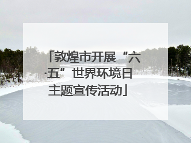 敦煌市开展“六·五”世界环境日主题宣传活动