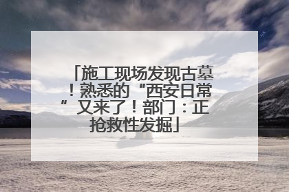 施工现场发现古墓！熟悉的“西安日常”又来了！部门：正抢救性发掘