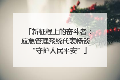 新征程上的奋斗者：应急管理系统代表畅谈“守护人民平安”