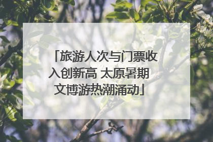 旅游人次与门票收入创新高 太原暑期文博游热潮涌动