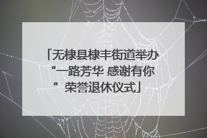 无棣县棣丰街道举办“一路芳华 感谢有你”荣誉退休仪式