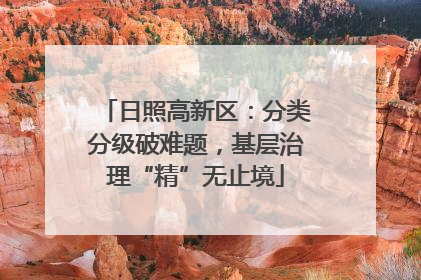 日照高新区：分类分级破难题，基层治理“精”无止境