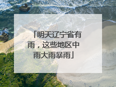 明天辽宁省有雨，这些地区中雨大雨暴雨