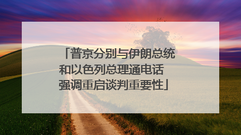 普京分别与伊朗总统和以色列总理通电话 强调重启谈判重要性