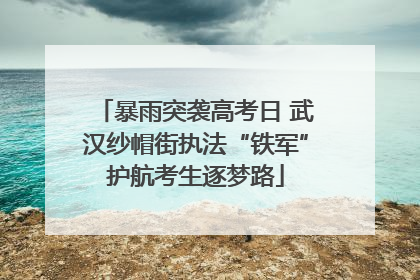暴雨突袭高考日 武汉纱帽街执法“铁军”护航考生逐梦路