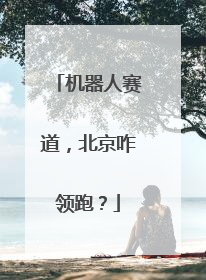 机器人赛道，北京咋领跑？
