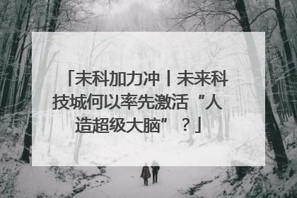 未科加力冲丨未来科技城何以率先激活“人造超级大脑”？