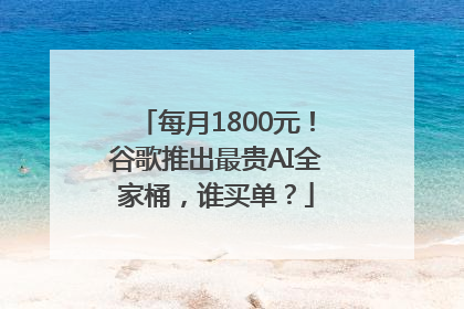 每月1800元！谷歌推出最贵AI全家桶，谁买单？