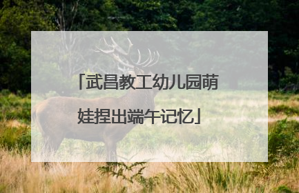 武昌教工幼儿园萌娃捏出端午记忆