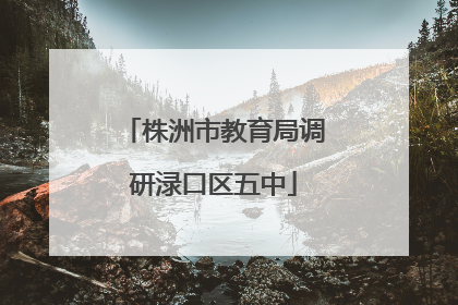 株洲市教育局调研渌口区五中