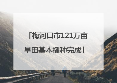 梅河口市121万亩旱田基本播种完成
