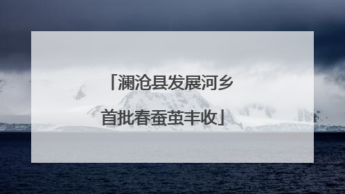澜沧县发展河乡首批春蚕茧丰收