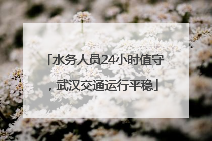 水务人员24小时值守，武汉交通运行平稳