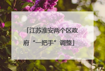 江苏淮安两个区政府“一把手”调整
