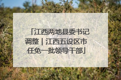 江西两地县委书记调整｜江西五设区市任免一批领导干部