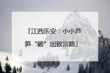 江西乐安：小小芦笋“破”出致富路