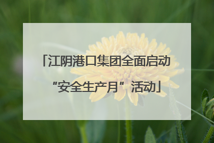 江阴港口集团全面启动“安全生产月”活动