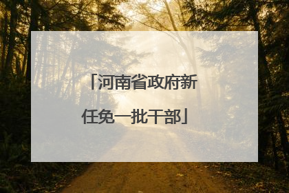 河南省政府新任免一批干部