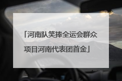 河南队笑捧全运会群众项目河南代表团首金