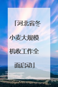 河北省冬小麦大规模机收工作全面启动