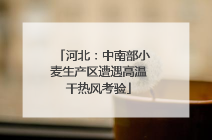 河北：中南部小麦生产区遭遇高温干热风考验