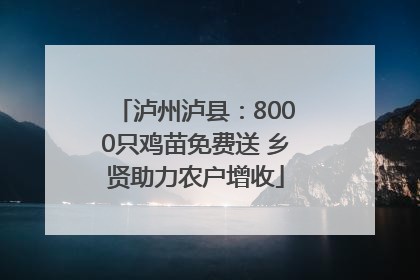 泸州泸县：8000只鸡苗免费送 乡贤助力农户增收