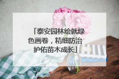 泰安园林绘就绿色画卷，精细防治护佑苗木成长