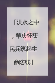 洪水之中，肇庆怀集民兵筑起生命防线
