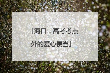 海口：高考考点外的爱心便当