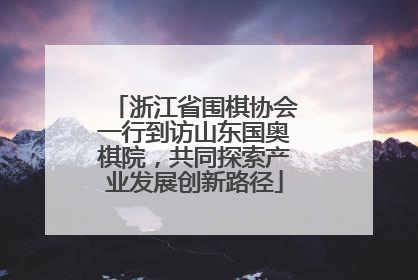 浙江省围棋协会一行到访山东国奥棋院，共同探索产业发展创新路径
