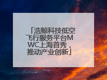 浩鲸科技低空飞行服务平台MWC上海首秀，推动产业创新