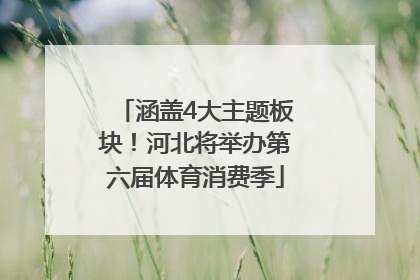 涵盖4大主题板块！河北将举办第六届体育消费季