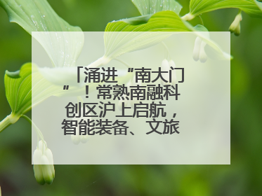 涌进“南大门”！常熟南融科创区沪上启航，智能装备、文旅项目扎堆落户
