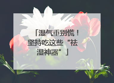 湿气重别慌！坚持吃这些“祛湿神器”