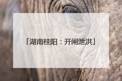 湖南桂阳：开闸泄洪