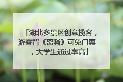湖北多景区创意揽客，游客背《离骚》可免门票，大学生通过率高