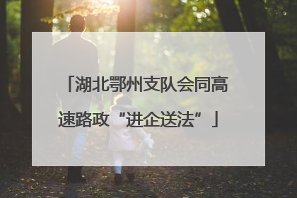 湖北鄂州支队会同高速路政“进企送法”