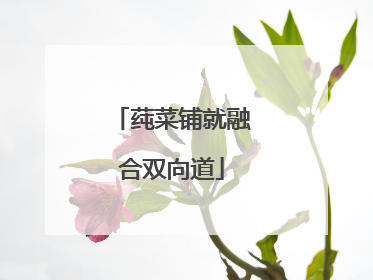 莼菜铺就融合双向道