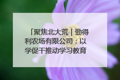 聚焦北大荒｜勤得利农场有限公司：以学促干推动学习教育“升温提速”